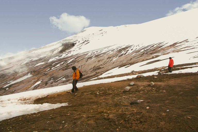 Trail running in Los Nevados National Park páramo landscape